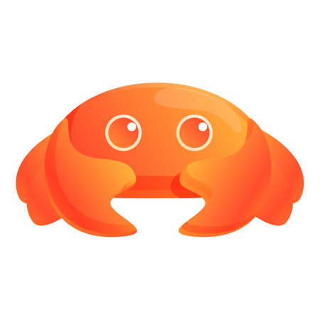 Crab bath toys icon. Cartoon of crab bath toys vector icon for web design isolated on white backgroundのイラスト素材