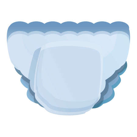 Soft baby absorbent icon. Cartoon of soft baby absorbent vector icon for web design isolated on white backgroundのイラスト素材