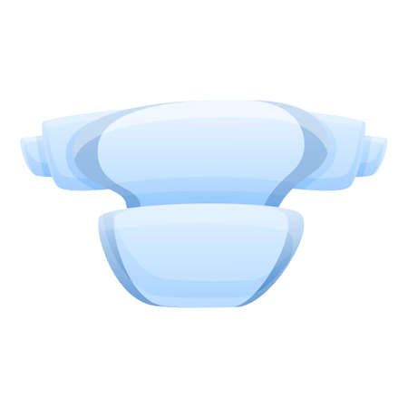 Infant diaper icon. Cartoon of infant diaper vector icon for web design isolated on white backgroundのイラスト素材