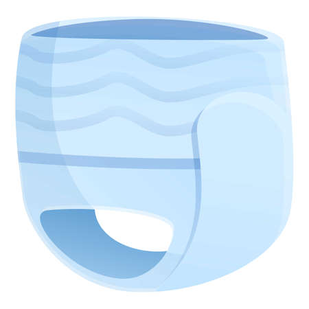 Nappy diaper icon. Cartoon of nappy diaper vector icon for web design isolated on white backgroundのイラスト素材
