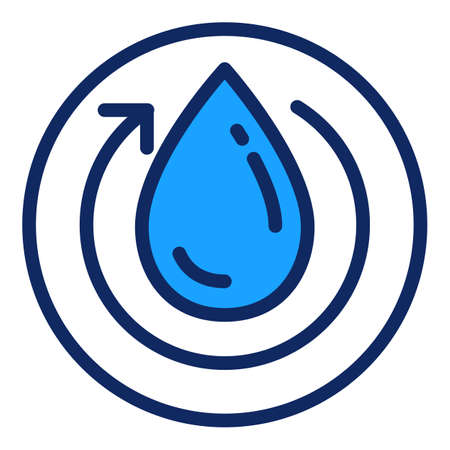 Recycle water filter icon. Outline recycle water filter vector icon for web design isolated on white backgroundのイラスト素材