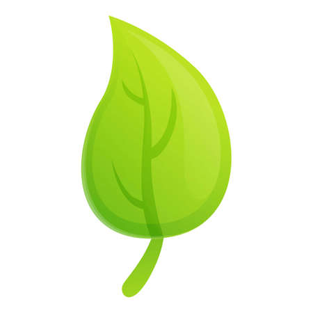 Eco tree leaf icon. Cartoon of eco tree leaf icon for web design isolated on white backgroundのイラスト素材