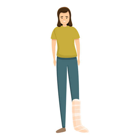 Woman leg bandage icon. Cartoon of woman leg bandage vector icon for web design isolated on white backgroundのイラスト素材