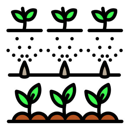 Plants irrigation icon. Outline plants irrigation vector icon for web design isolated on white backgroundのイラスト素材