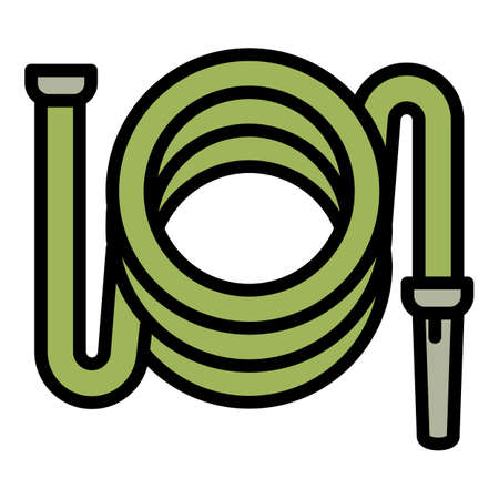 Garden hose icon. Outline garden hose vector icon for web design isolated on white backgroundのイラスト素材