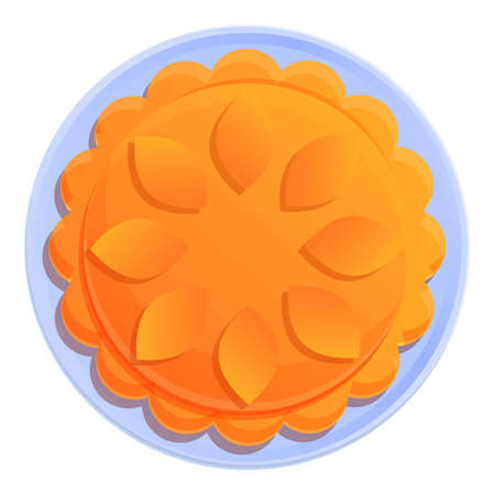 Homemade cake icon. Cartoon of homemade cake vector icon for web design isolated on white backgroundのイラスト素材