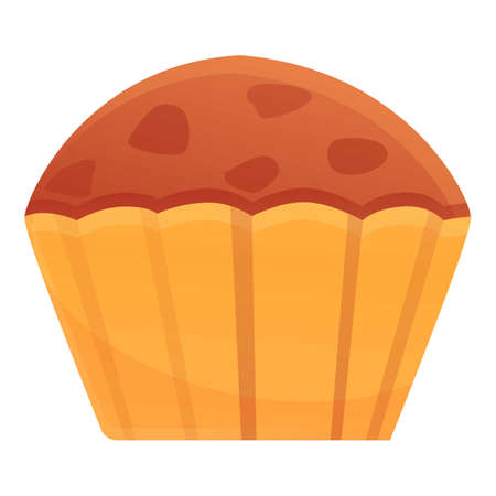 Homemade cupcake icon. Cartoon of homemade cupcake vector icon for web design isolated on white backgroundのイラスト素材