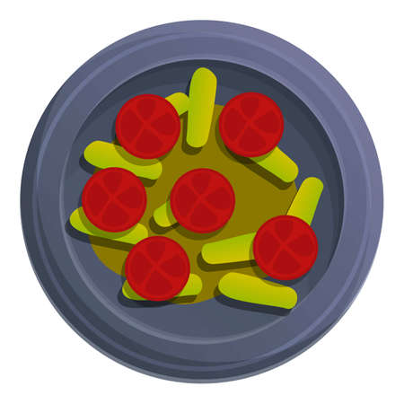 Fresh home salad icon. Cartoon of fresh home salad vector icon for web design isolated on white backgroundのイラスト素材