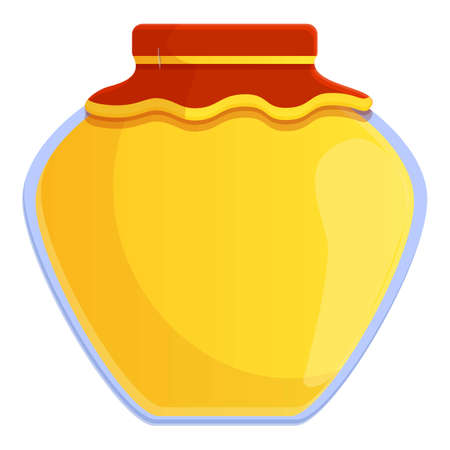 Home honey jar icon. Cartoon of home honey jar vector icon for web design isolated on white backgroundのイラスト素材
