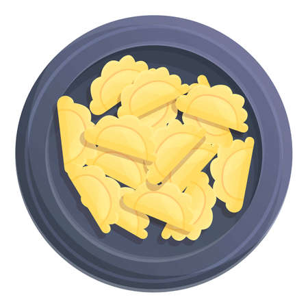 Fresh potato dumplings icon. Cartoon of fresh potato dumplings vector icon for web design isolated on white backgroundのイラスト素材