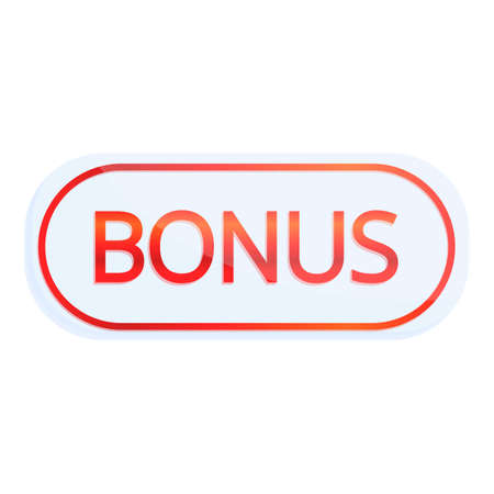 Tag bonus icon. Cartoon of tag bonus vector icon for web design isolated on white backgroundのイラスト素材