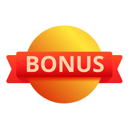 Bonus prize icon. Cartoon of bonus prize vector icon for web design isolated on white backgroundのイラスト素材