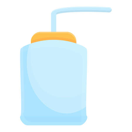 Milk feeding bottle icon. Cartoon of milk feeding bottle vector icon for web design isolated on white backgroundのイラスト素材
