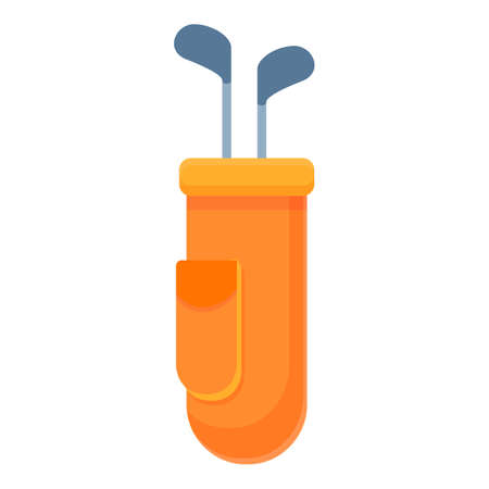 Golf stick bag icon. Cartoon of golf stick bag vector icon for web design isolated on white backgroundのイラスト素材
