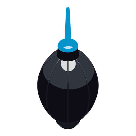 Camera air pump icon. Isometric of camera air pump vector icon for web design isolated on white backgroundのイラスト素材