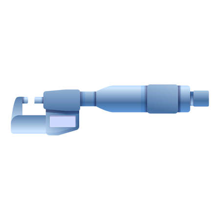 Gauge micrometer icon. Cartoon of gauge micrometer vector icon for web design isolated on white...