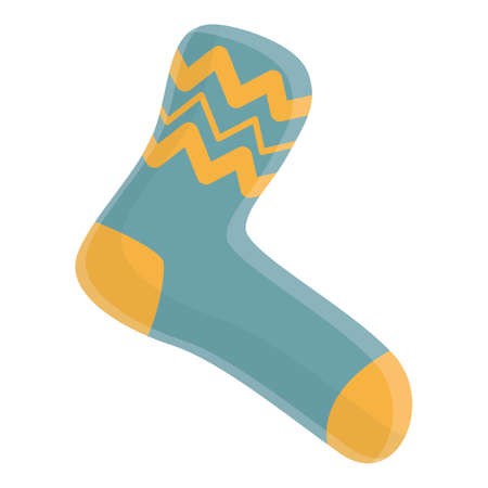 Cotton sock icon. Cartoon of cotton sock vector icon for web design isolated on white backgroundのイラスト素材