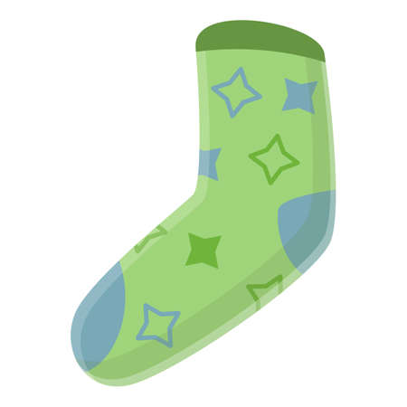 Stars man sock icon. Cartoon of stars man sock vector icon for web design isolated on white backgroundのイラスト素材