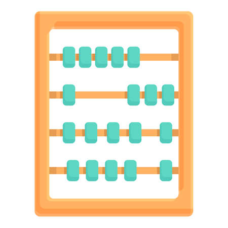 Frame abacus icon. Cartoon of frame abacus vector icon for web design isolated on white backgroundのイラスト素材