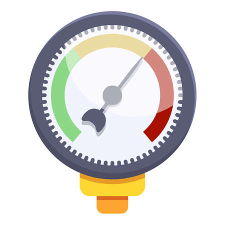 Gauge manometer icon. Cartoon of gauge manometer vector icon for web design isolated on white backgroundのイラスト素材