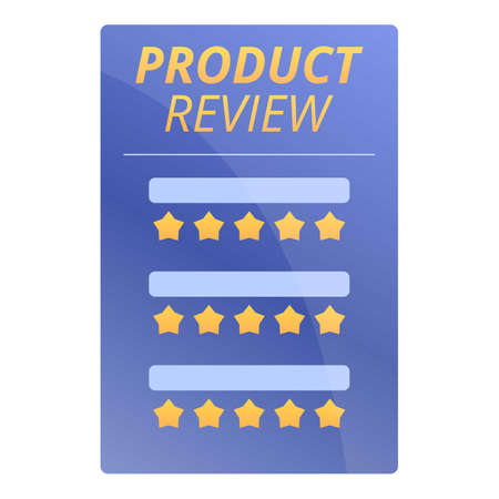 Full product review icon. Cartoon of full product review vector icon for web design isolated on white backgroundのイラスト素材