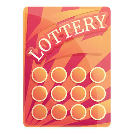 Prize lottery icon. Cartoon of prize lottery vector icon for web design isolated on white backgroundのイラスト素材