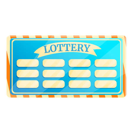 Lottery bet icon. Cartoon of lottery bet vector icon for web design isolated on white backgroundのイラスト素材