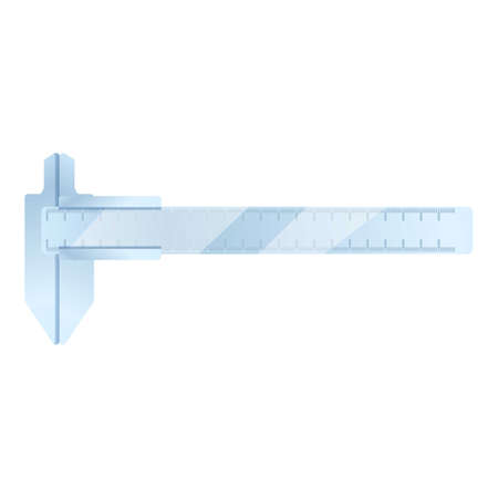 Engineer caliper icon. Cartoon of engineer caliper vector icon for web design isolated on white backgroundのイラスト素材