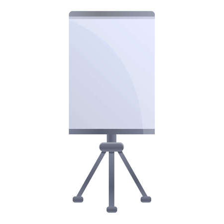 Banner tripod icon. Cartoon of banner tripod vector icon for web design isolated on white backgroundのイラスト素材