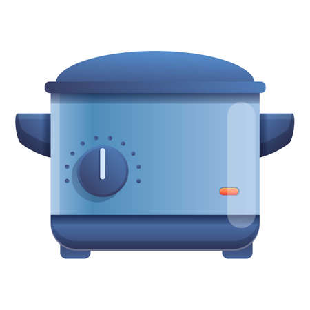 Gas deep fryer icon. Cartoon of gas deep fryer vector icon for web design isolated on white backgroundのイラスト素材