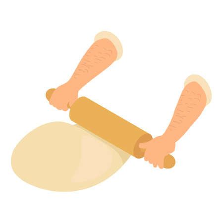 Bakery factory dough process icon. Isometric of bakery factory dough process vector icon for web design isolated on white backgroundのイラスト素材