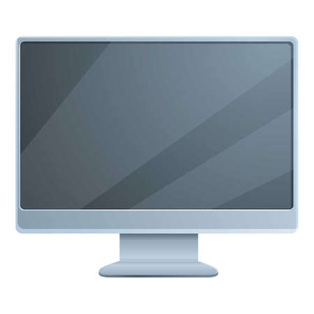 Lcd monitor icon. Cartoon of lcd monitor vector icon for web design isolated on white backgroundのイラスト素材