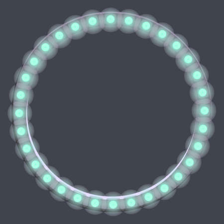 Led strip lights circle icon. Cartoon of led strip lights circle vector icon for web design isolated on white backgroundのイラスト素材