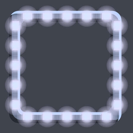 Square led strip lights icon. Cartoon of square led strip lights vector icon for web design isolated on white backgroundのイラスト素材