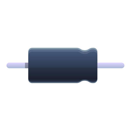 Circle capacitor icon. Cartoon of circle capacitor vector icon for web design isolated on white backgroundのイラスト素材