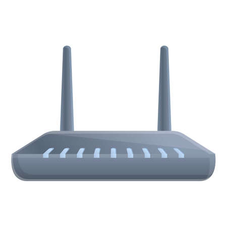 Modem icon. Cartoon of modem vector icon for web design isolated on white backgroundのイラスト素材