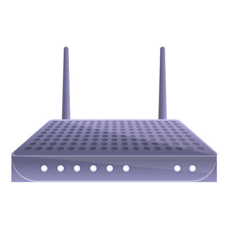 Wifi modem broadband icon. Cartoon of wifi modem broadband vector icon for web design isolated on white backgroundのイラスト素材