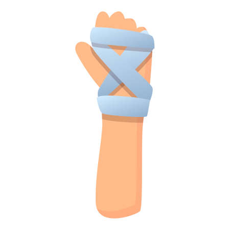 Palm bandage icon. Cartoon of palm bandage vector icon for web design isolated on white backgroundのイラスト素材