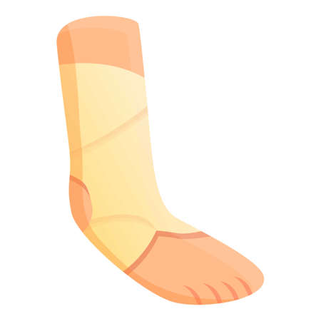 Gypsum bandage icon. Cartoon of gypsum bandage vector icon for web design isolated on white backgroundのイラスト素材