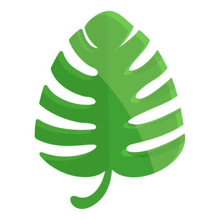 Summer party exotic leaf icon. Cartoon of summer party exotic leaf vector icon for web design isolated on white backgroundのイラスト素材