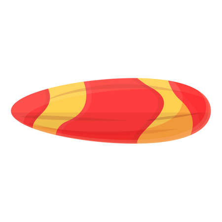 Summer party surfing board icon. Cartoon of summer party surfing board vector icon for web design isolated on white backgroundのイラスト素材