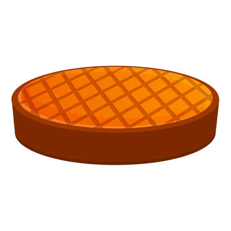 Autumn party pie icon. Cartoon of autumn party pie vector icon for web design isolated on white backgroundのイラスト素材