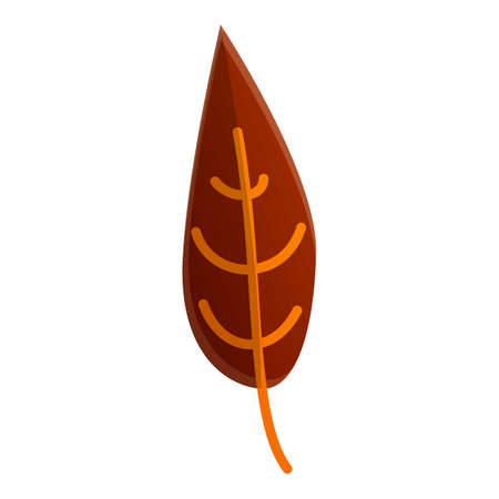 Autumn tree leaf icon. Cartoon of autumn tree leaf vector icon for web design isolated on white backgroundのイラスト素材