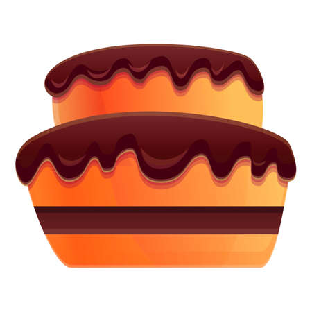 Party cake icon. Cartoon of party cake vector icon for web design isolated on white background