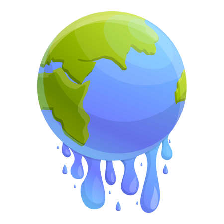 Global warm change icon. Cartoon of global warm change vector icon for web design isolated on white backgroundのイラスト素材