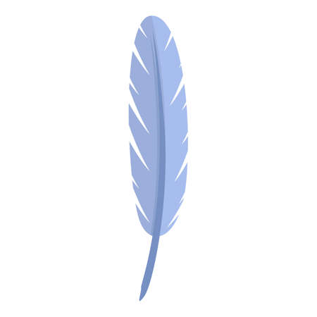 Bright feather icon. Cartoon of bright feather vector icon for web design isolated on white backgroundのイラスト素材