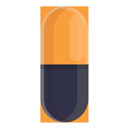 Athlete capsule icon, cartoon styleのイラスト素材