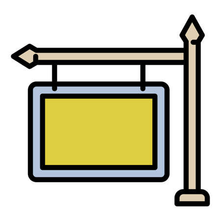 Commercial outdoor advertising icon, outline styleのイラスト素材