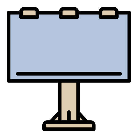 Billboard agency outdoor advertising icon, outline styleのイラスト素材