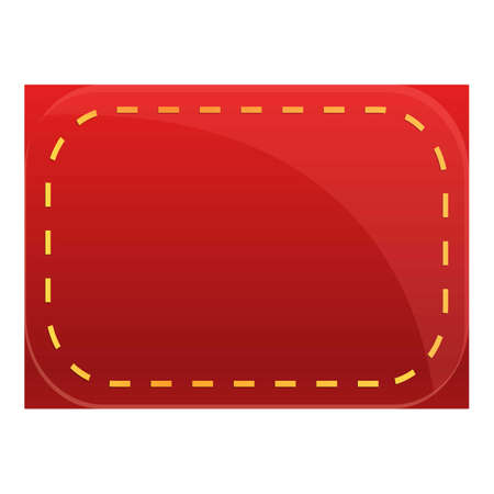 Red cloth label icon, cartoon styleのイラスト素材